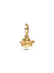 Glow-in-the-dark Firefly Dangle Charm - 14k gold plating