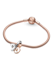 Disney Mickey Mouse Double Dangle Charm - Sterling silver, 14k rose gold plating