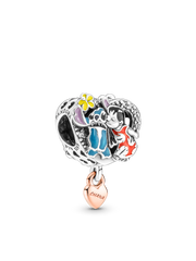 Disney Ohana Lilo & Stitch Inspired Charm - Sterling silver, 14k rose gold plating