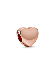 Engravable Heart Charm - 14k rose gold plating