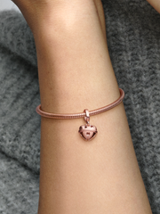 FINAL SALE - Festive Bell Dangle Charm - 14k rose gold plating