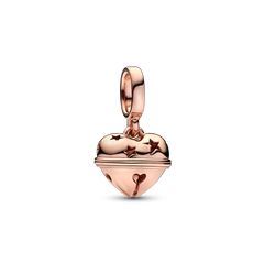 FINAL SALE - Festive Bell Dangle Charm - 14k rose gold plating