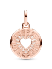 FINAL SALE - Pandora ME Hearts Medallion Charm - 14k rose gold plating