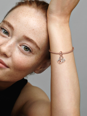 FINAL SALE - I Love You Letters Dangle Charm - Sterling silver, 14k rose gold plating