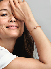 FINAL SALE - Sparkling Freehand Heart Charm - 14k rose gold plating