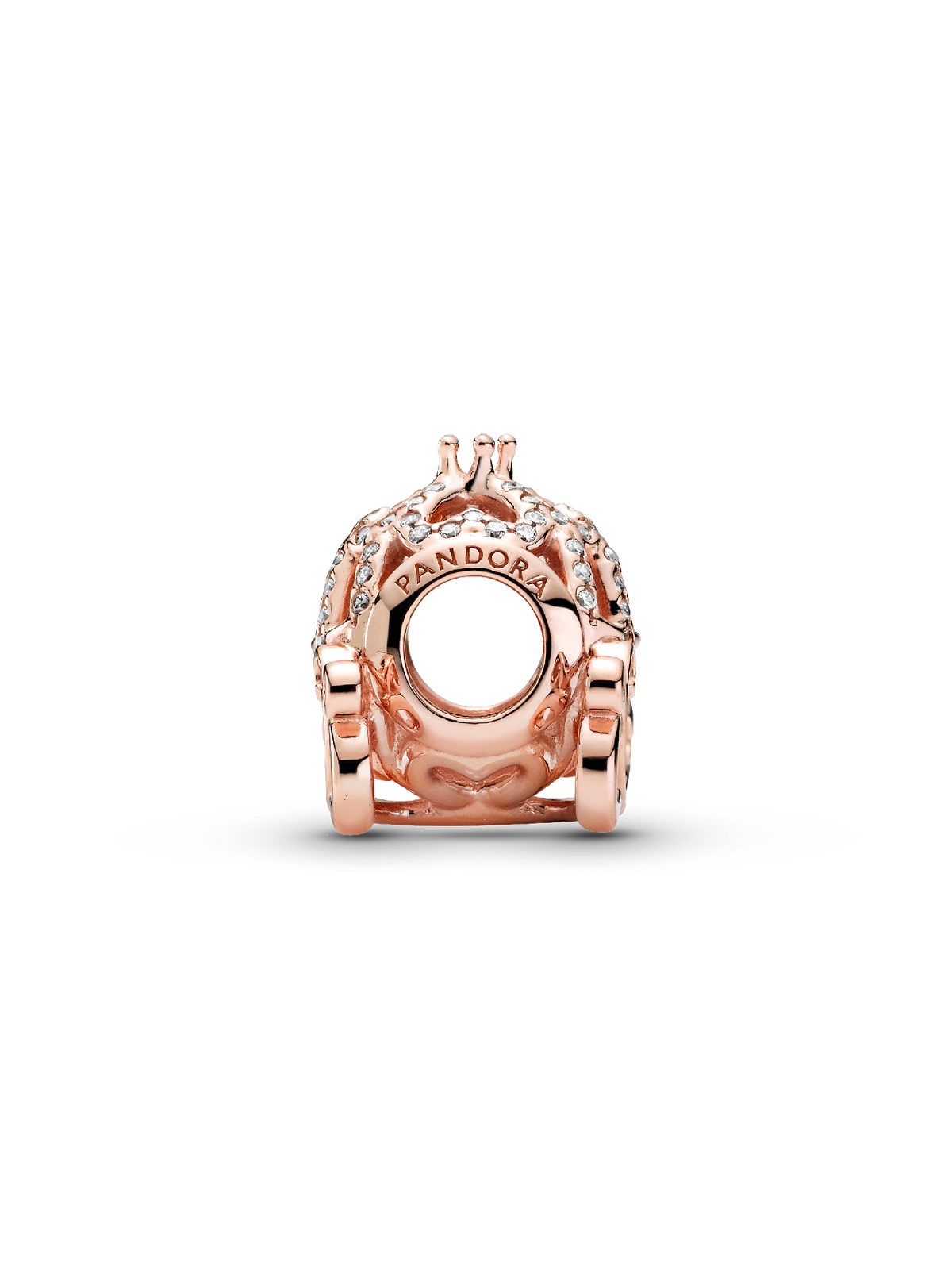Disney Cinderella Sparkling Carriage Charm - 14k rose gold plating