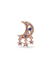 FINAL SALE - Star & Crescent Moon Charm - 14k rose gold plating