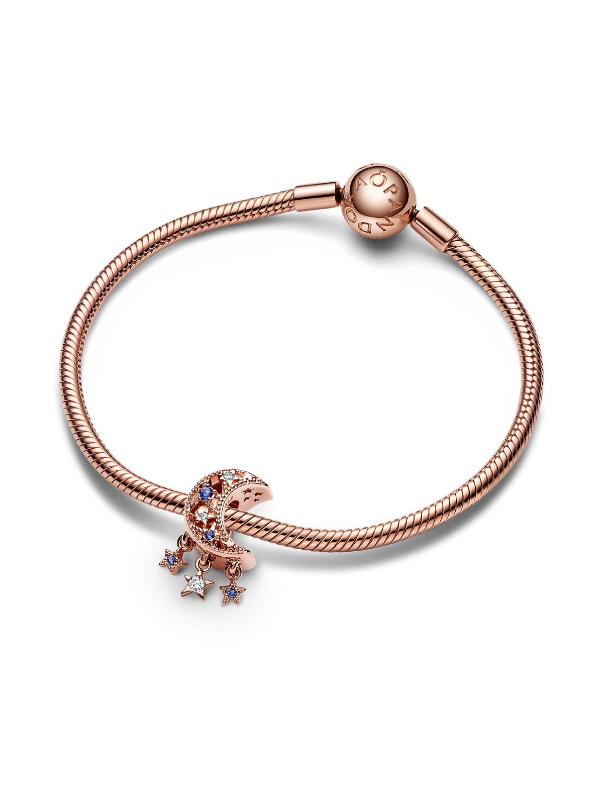 FINAL SALE - Star & Crescent Moon Charm - 14k rose gold plating