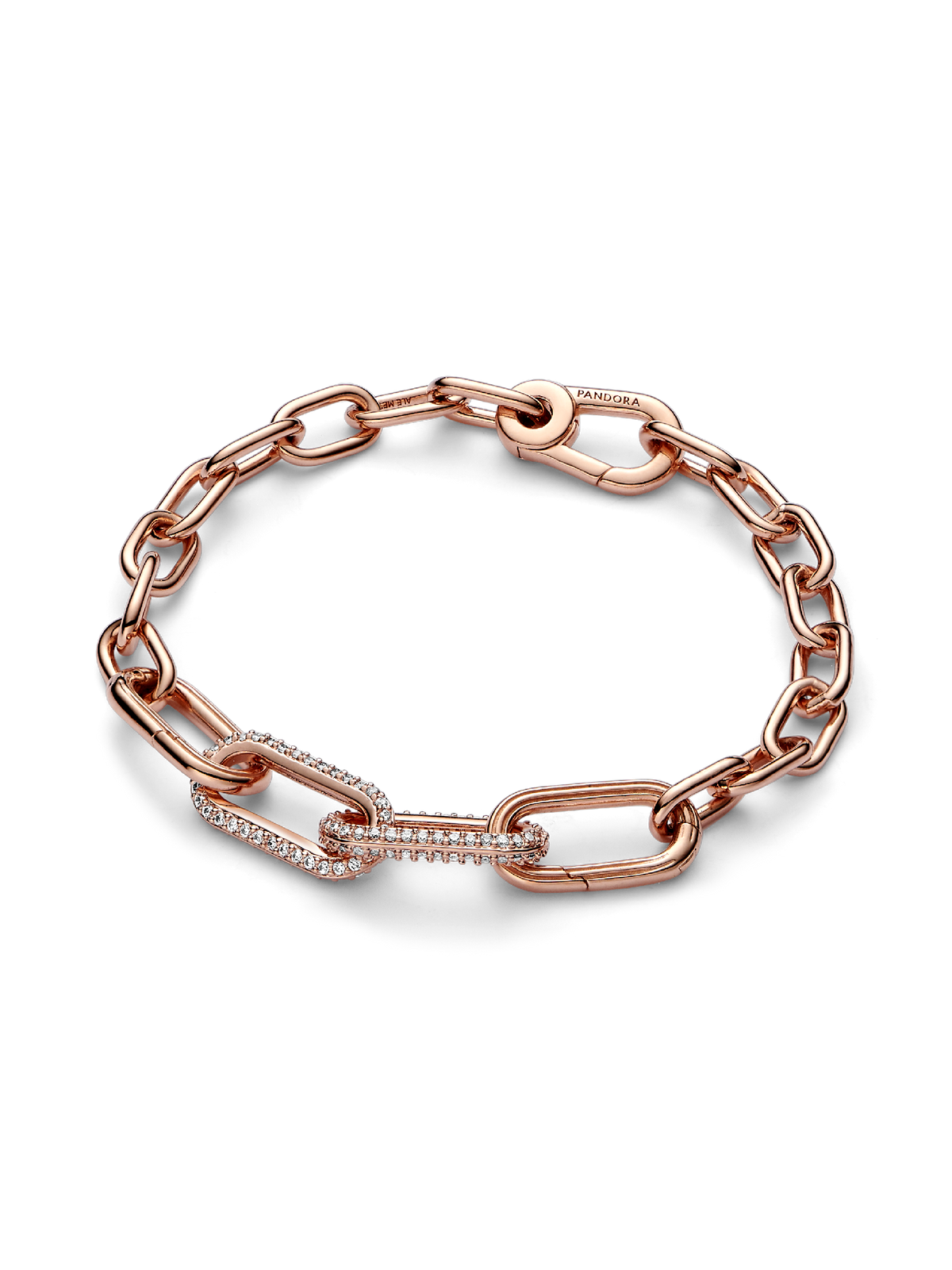 FINAL SALE - Pandora ME Styling Pavé Double Link - 14k rose gold plating