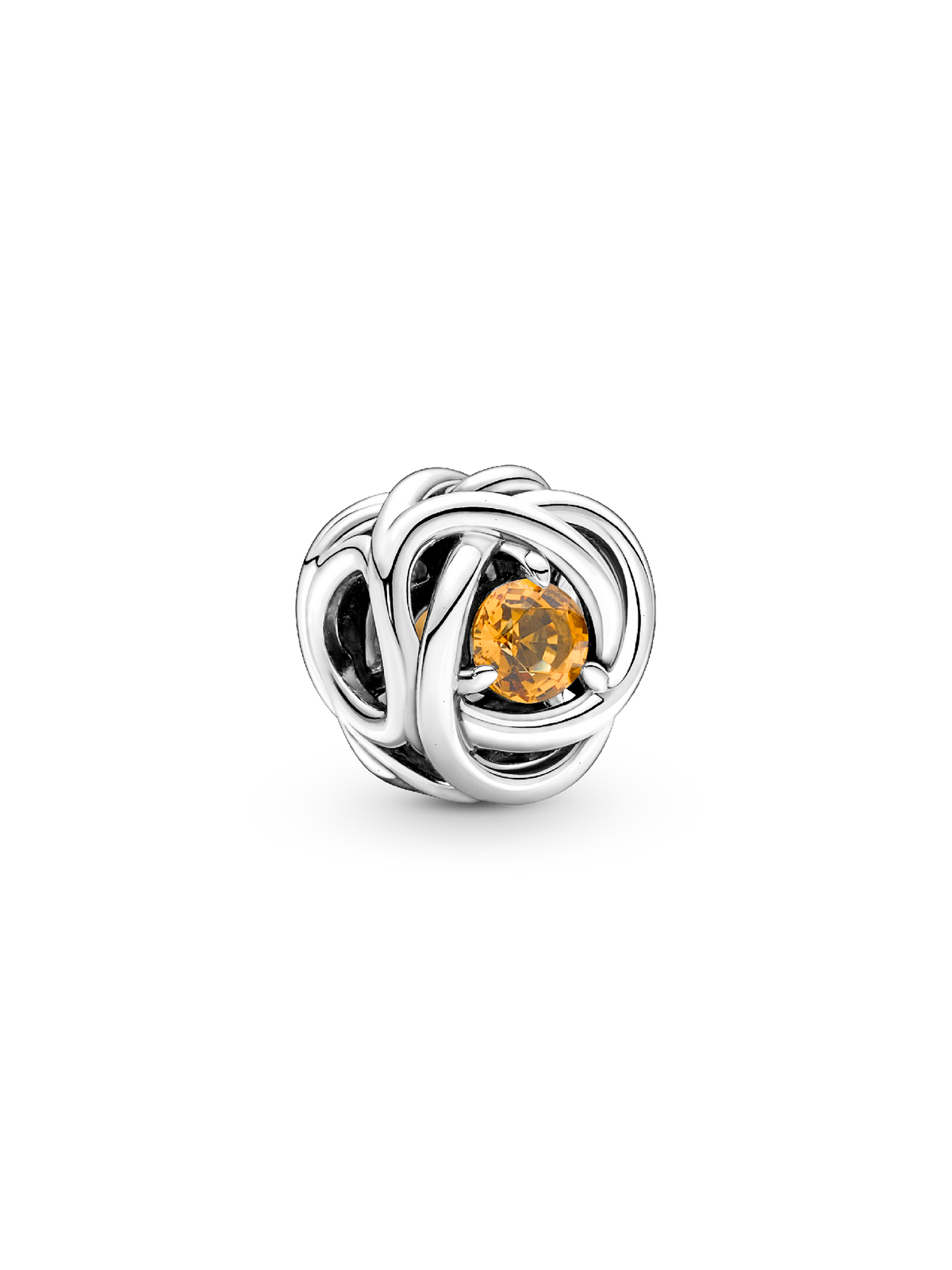 November Honey Eternity Circle Charm - Sterling silver