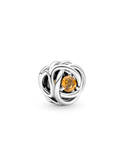 November Honey Eternity Circle Charm - Sterling silver