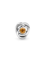 November Honey Eternity Circle Charm - Sterling silver