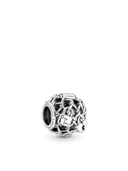 Openwork Chain Link Padlock Charm - Sterling silver