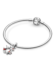 Disney Mickey Mouse & Minnie Mouse Kissing Dangle Charm - Sterling silver