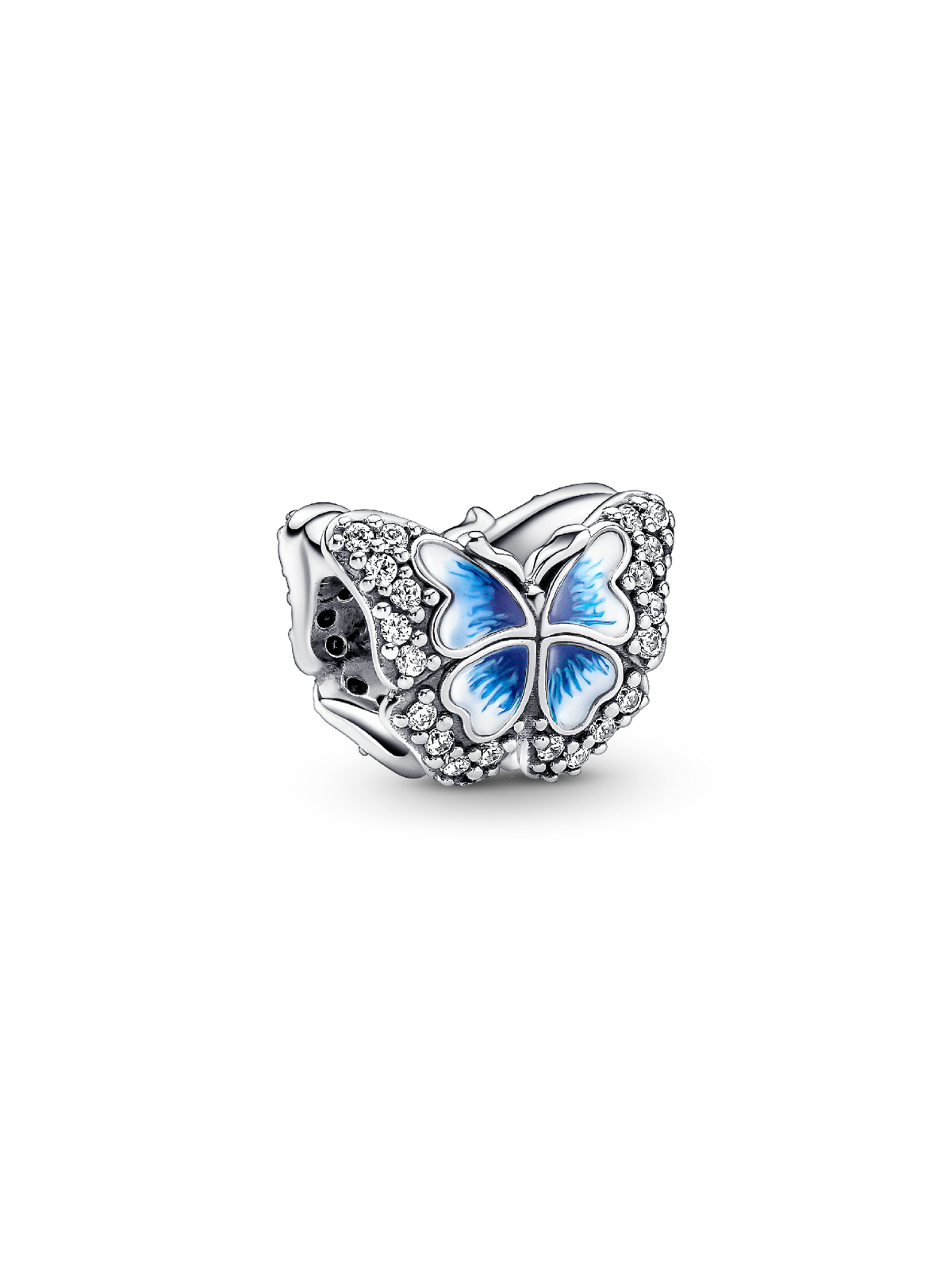 Blue Butterfly Sparkling Charm - Sterling silver