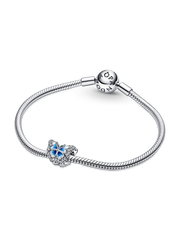 Blue Butterfly Sparkling Charm - Sterling silver