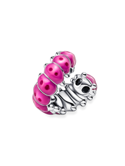 Cute Curled Caterpillar Charm - Sterling silver