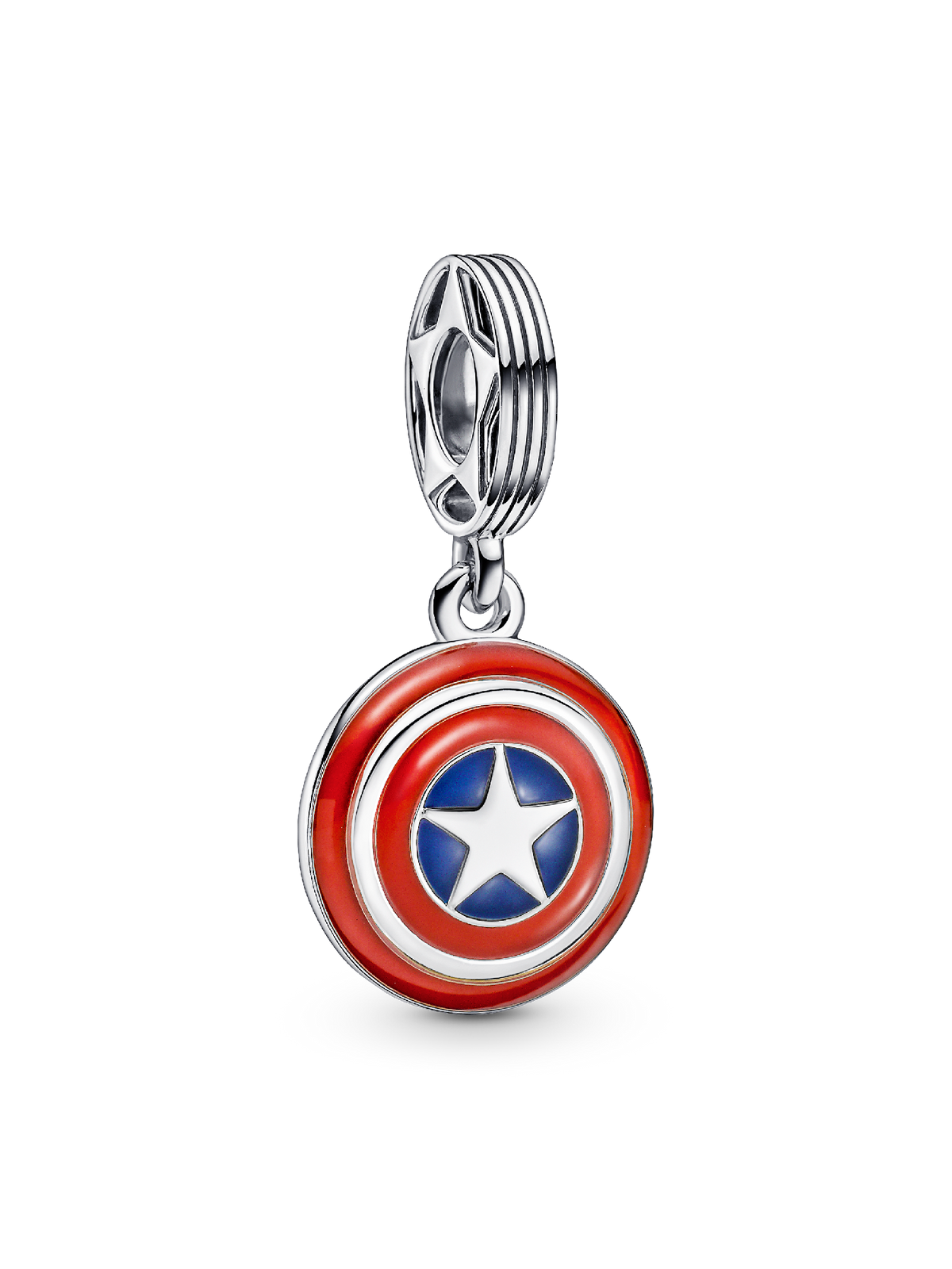 Marvel The Avengers Captain America Shield Dangle Charm - Sterling silver