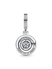 Marvel The Avengers Captain America Shield Dangle Charm - Sterling silver