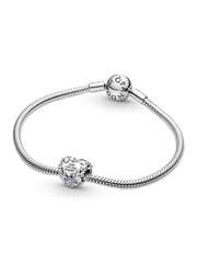 Mom Daisy Heart Charm - Sterling silver