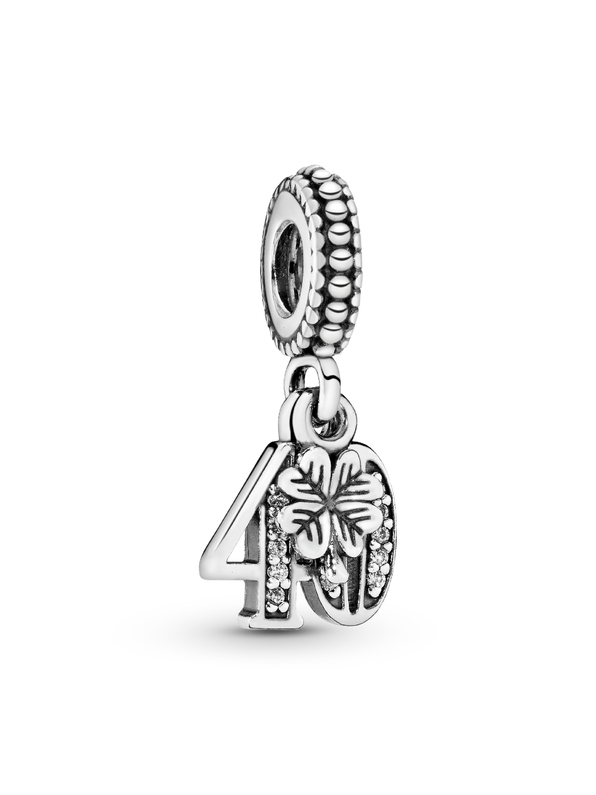 40th Celebration Dangle Charm - Sterling silver