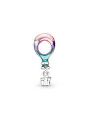 Happy Birthday Hot Air Balloon Charm - Sterling silver