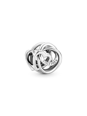 Family Always Encircled Heart Charm - Sterling silver