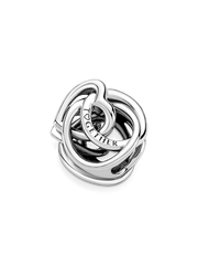 Family Always Encircled Heart Charm - Sterling silver