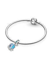 Murano Glass Cute Octopus Dangle Charm - Sterling silver