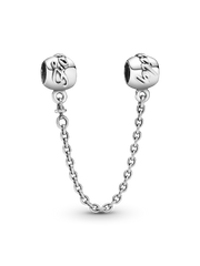 Family Forever Safety Chain Charm - Sterling silver