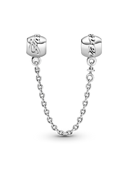 Family Forever Safety Chain Charm - Sterling silver