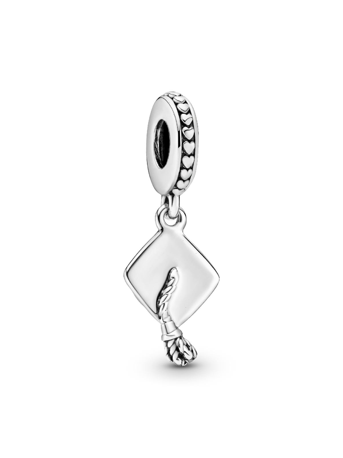 Graduation Cap Dangle Charm - Sterling silver