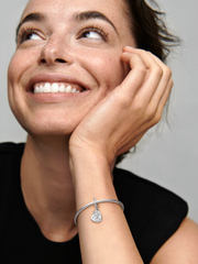 FINAL SALE - Forever Friends Heart Dangle Charm - Sterling silver