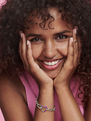 FINAL SALE - Pandora ME Purple Heart Openable Link - Sterling silver