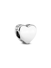 Engravable Heart Charm - Sterling silver