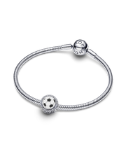 Engravable Soccer Charm - Sterling silver