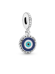 Evil Eye Dangle Charm - Sterling silver