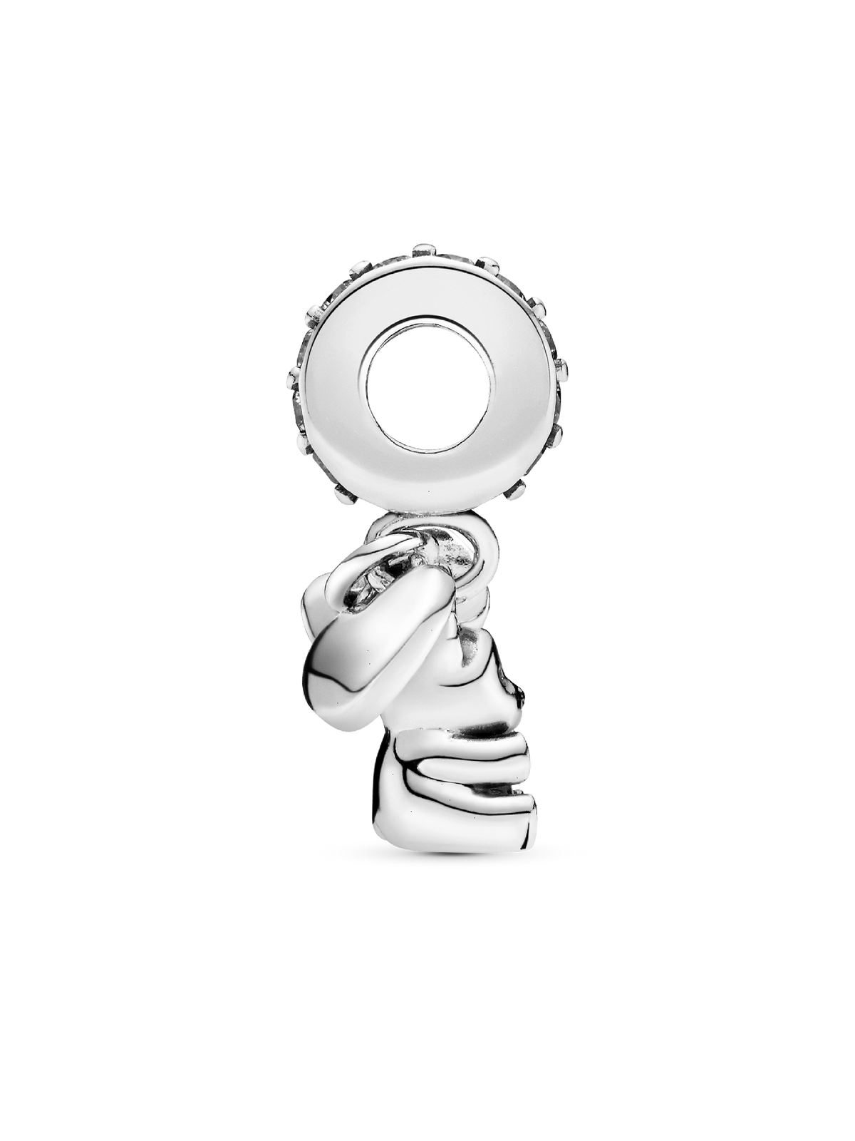 Baby Teddy Bear Dangle Charm - Sterling silver