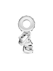 Baby Teddy Bear Dangle Charm - Sterling silver
