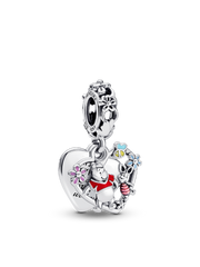 Disney Winnie the Pooh & Piglet Double Dangle Charm - Sterling silver