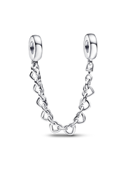 Linked Hearts Safety Chain - Sterling silver