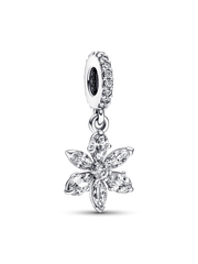 Sparkling Herbarium Cluster Dangle Charm - Sterling silver