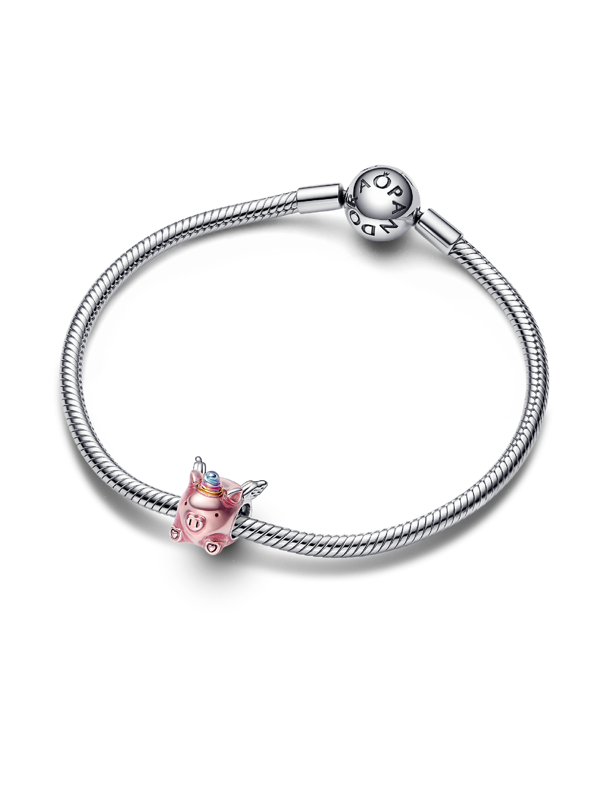 FINAL SALE - Flying Unicorn Pig Charm - Sterling silver