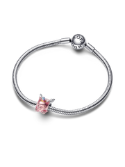 FINAL SALE - Flying Unicorn Pig Charm - Sterling silver