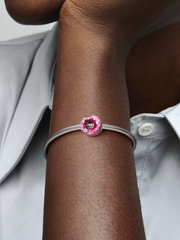 FINAL SALE - Sparkling Sprinkled Donut Charm - Sterling silver