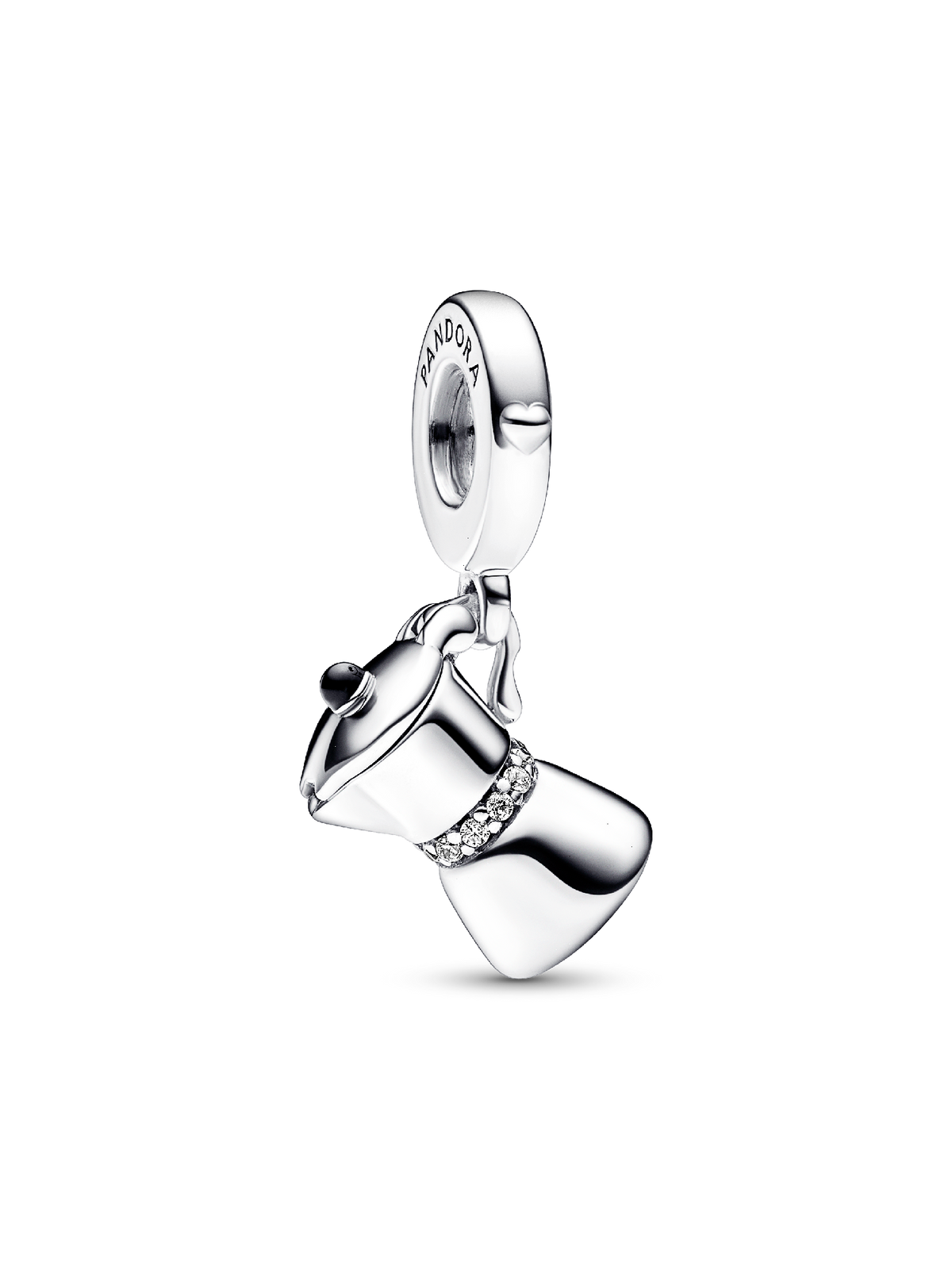 Moka Pot Dangle Charm - Sterling silver