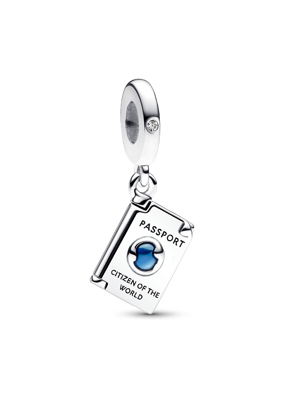 Openable Passport Dangle Charm - Sterling silver