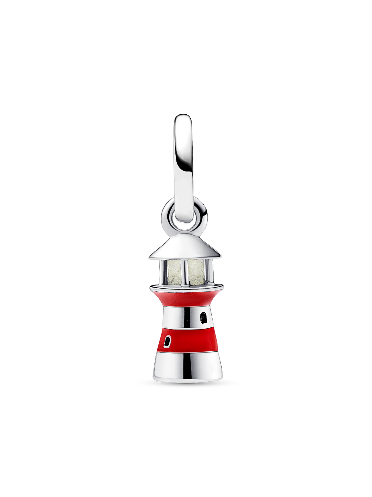 FINAL SALE - Glow-in-the-dark Lighthouse Dangle Charm - Sterling silver