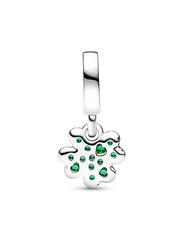 Four Leaf Clover Dangle Charm - Sterling silver