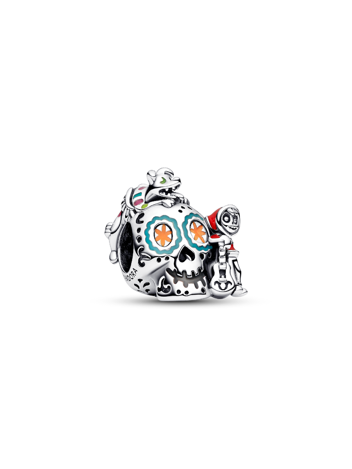 Disney Pixar Coco Miguel & Dante Skull Glow-in-the-dark Charm - Sterling silver